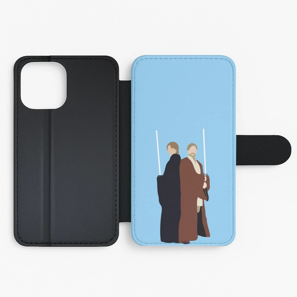 Creative Style Skywalker and Kenobi Flip / Wallet Phone Case