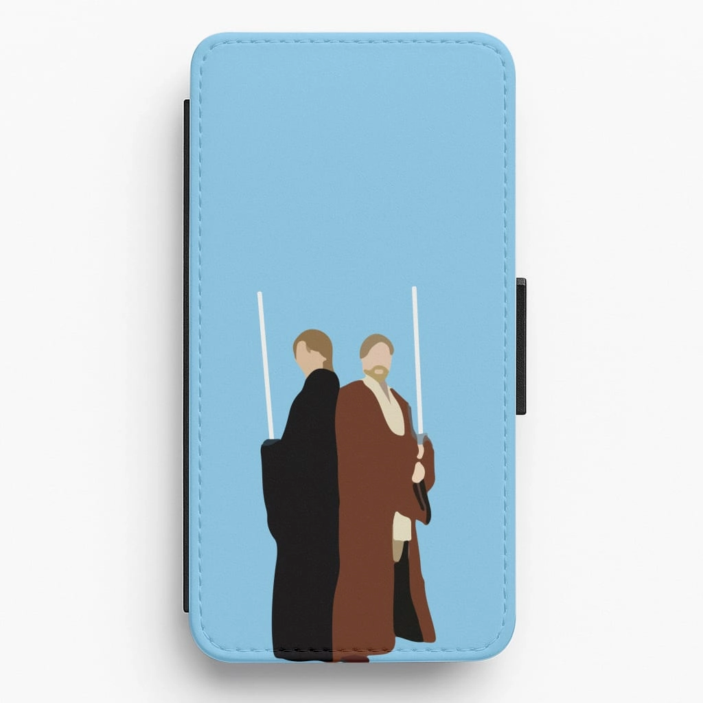 Skywalker and Kenobi Flip / Wallet Phone Case Stylish Finish Slim Profiled