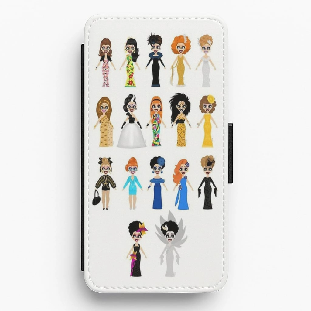 Bianca Del Rio Dresses - RuPaul's Drag Race Flip Wallet Phone Case Comfort Finish Layer