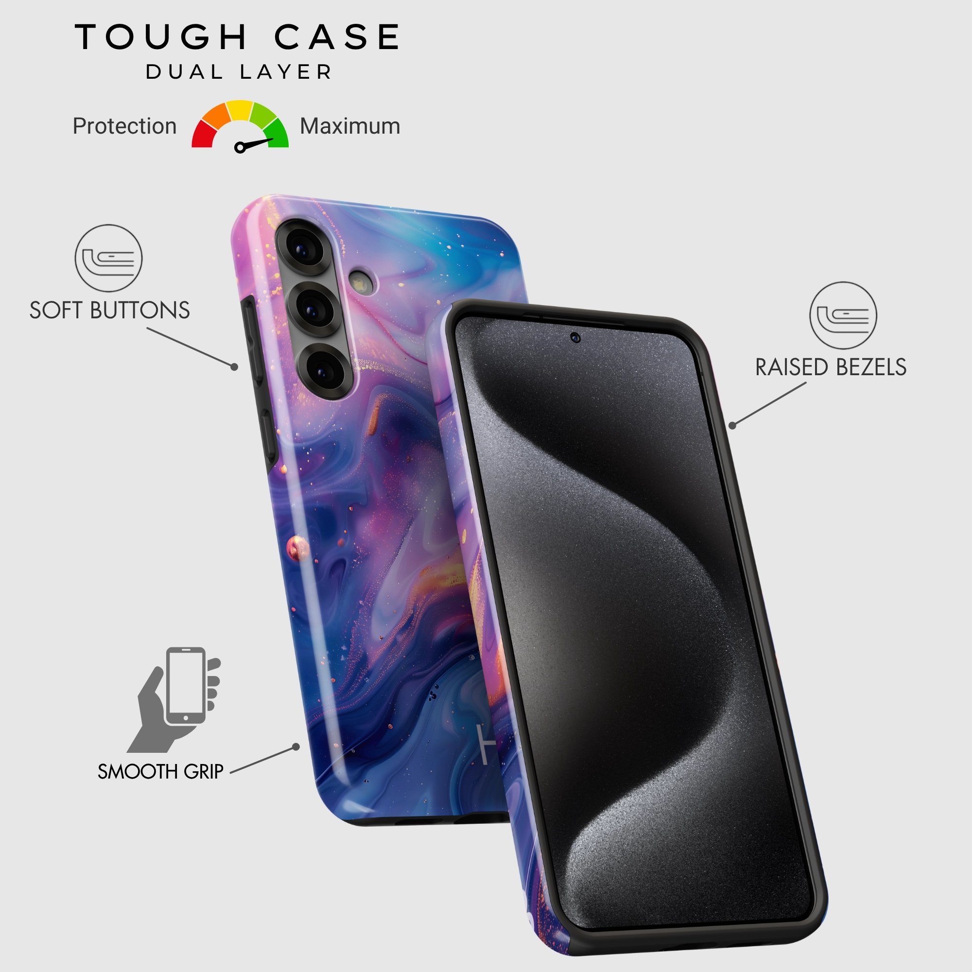 Nebula Glow Water Resistant Durable Edge Finish