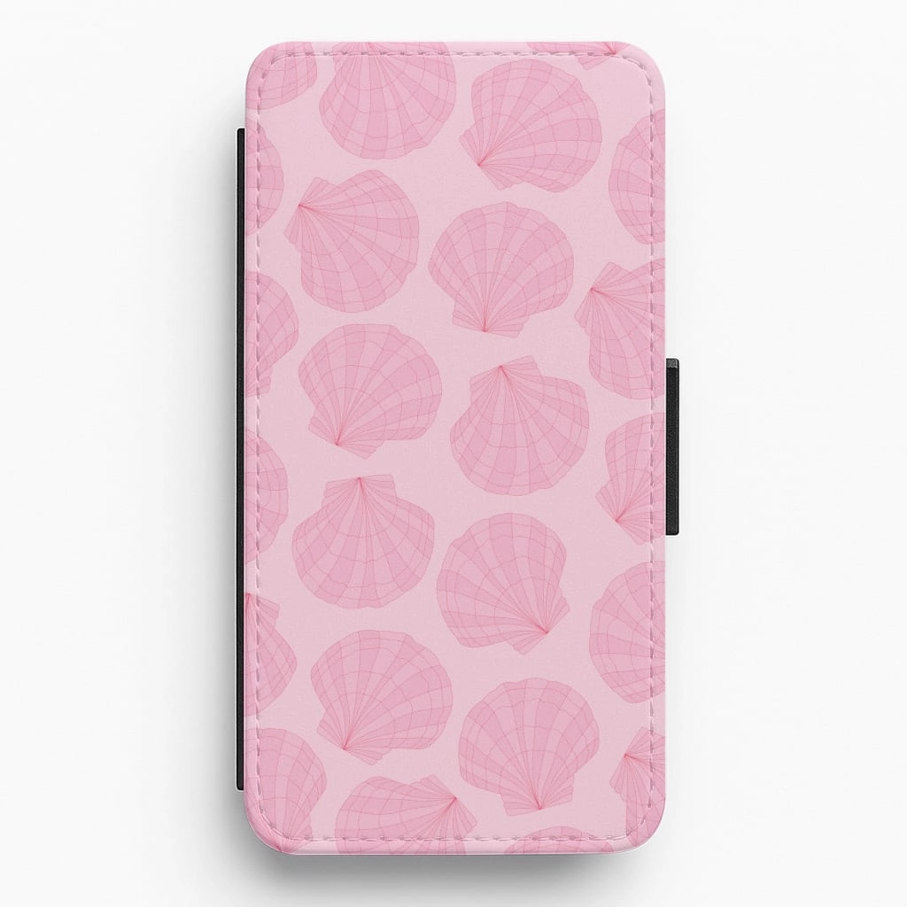 Seashells Pattern 3 Flip / Wallet Phone Case Hybrid Texture Design