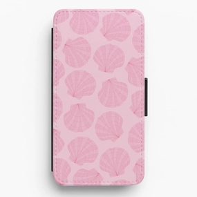 Seashells Pattern 3 Flip / Wallet Phone Case Hybrid Texture Design