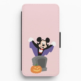 Vampire Mouse Halloween Flip / Wallet Phone Case Smooth Look Texture Stylish Shape