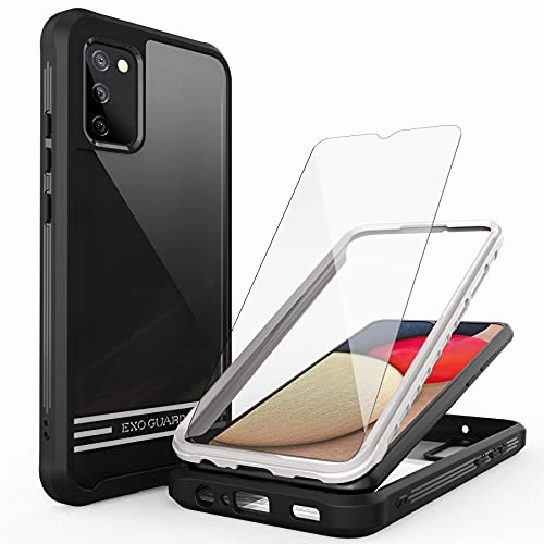 Polished Touch ExoGuard Samsung Galaxy A02S Case Comes with Screen Protector, Clear Hard Back Shockproof Full Body Coverage Phone Case for Samsung A02S