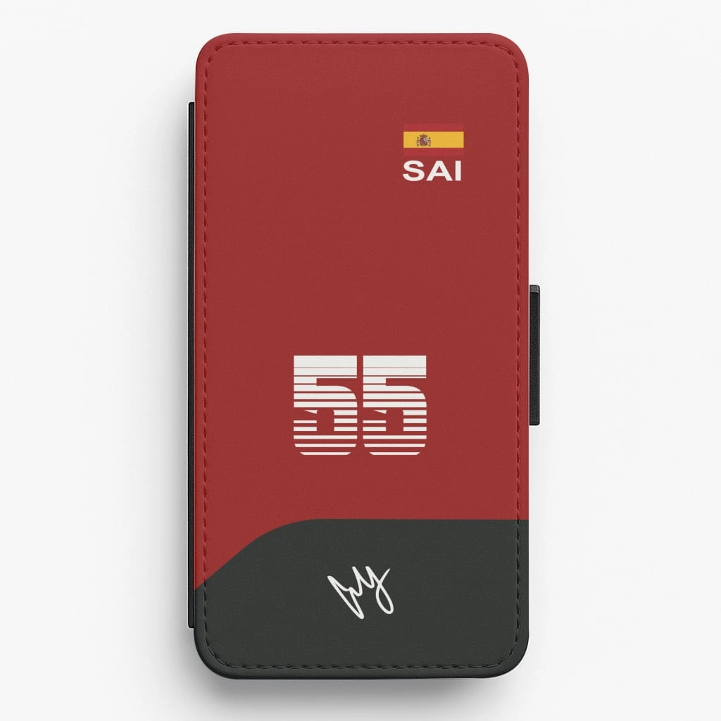 Sainz - F1 Flip / Wallet Phone Case Elegant Pattern