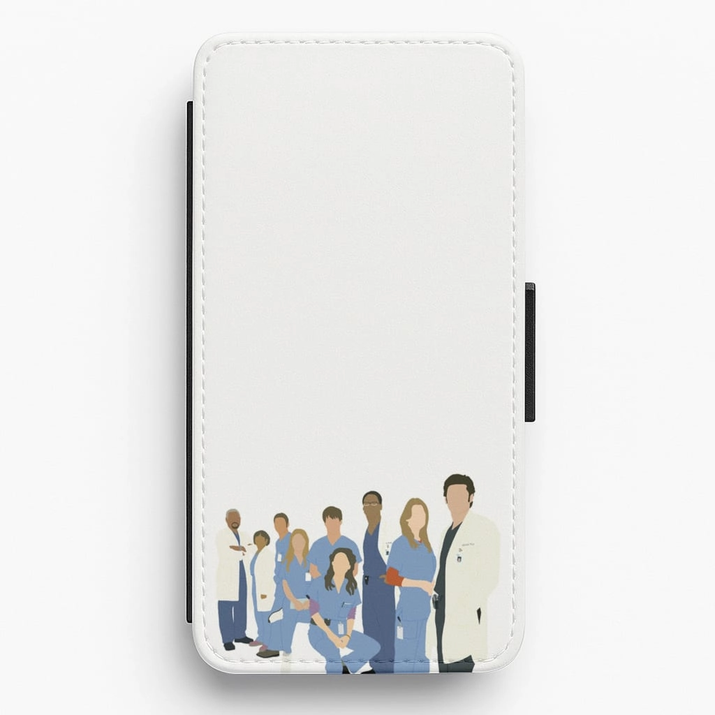 Elegant Texture Stylish grip Cartoon Crew - Grey's Flip / Wallet Phone Case