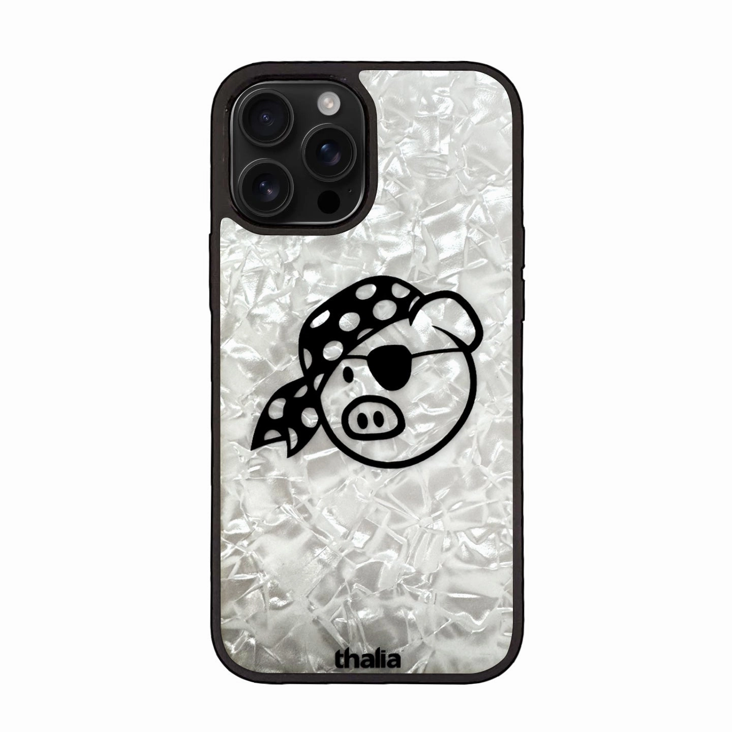 Raised Bezels Recyclable Material Pork Pie Pig | iPhone Case