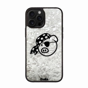 Raised Bezels Recyclable Material Pork Pie Pig | iPhone Case