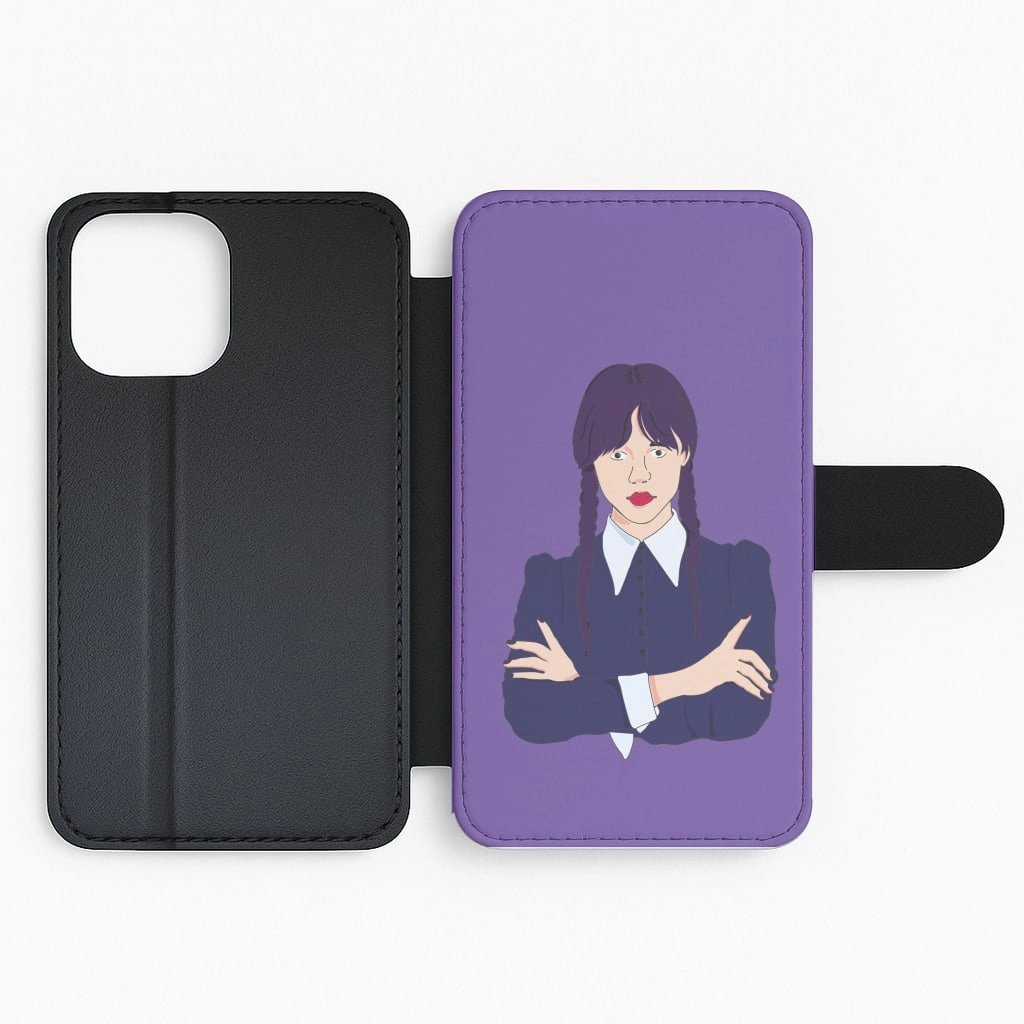 Wednesday Addams Wednesday Flip / Wallet Phone Case Durable Shell Wireless charging