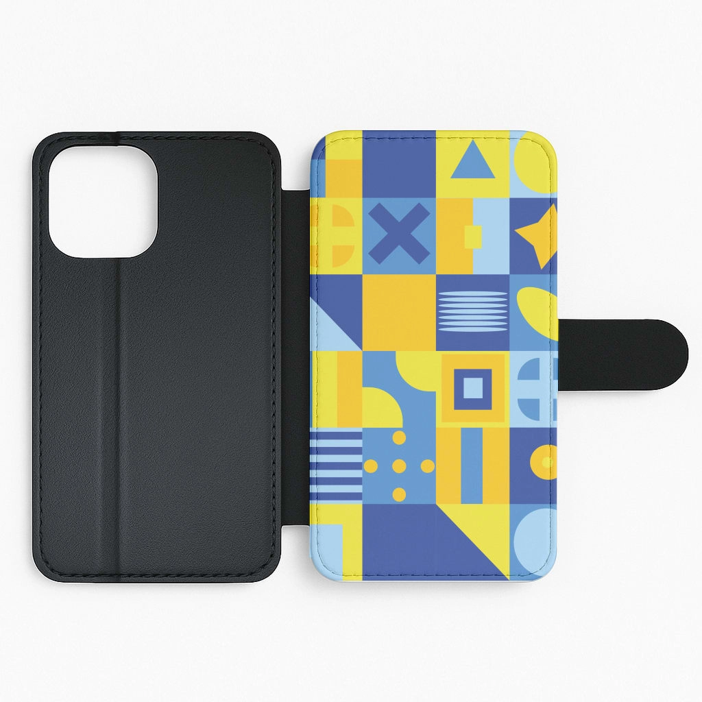 Protective Edge Matte Build Abstract Pattern 19 Flip / Wallet Phone Case