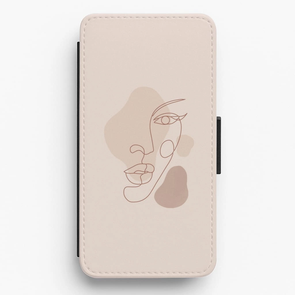 Abstract Pattern VIII Flip / Wallet Phone Case Premium Style Scratch Block