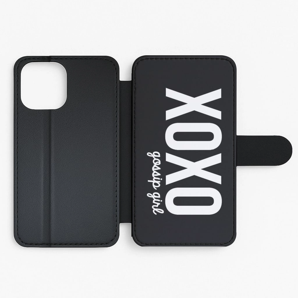 Protective cover Black XOXO - Gossip Girl Flip Wallet Phone Case