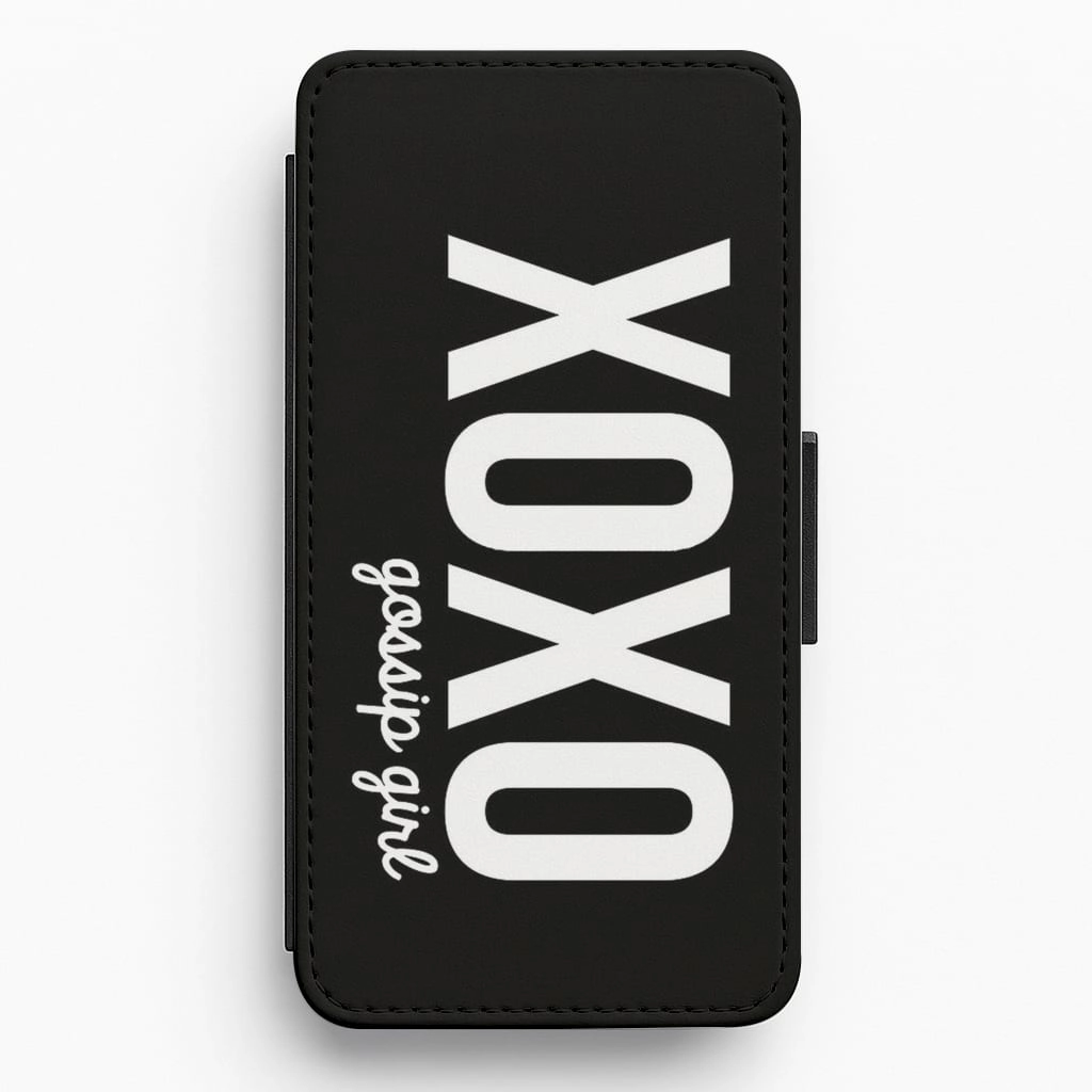 Hybrid Finish Black XOXO - Gossip Girl Flip Wallet Phone Case