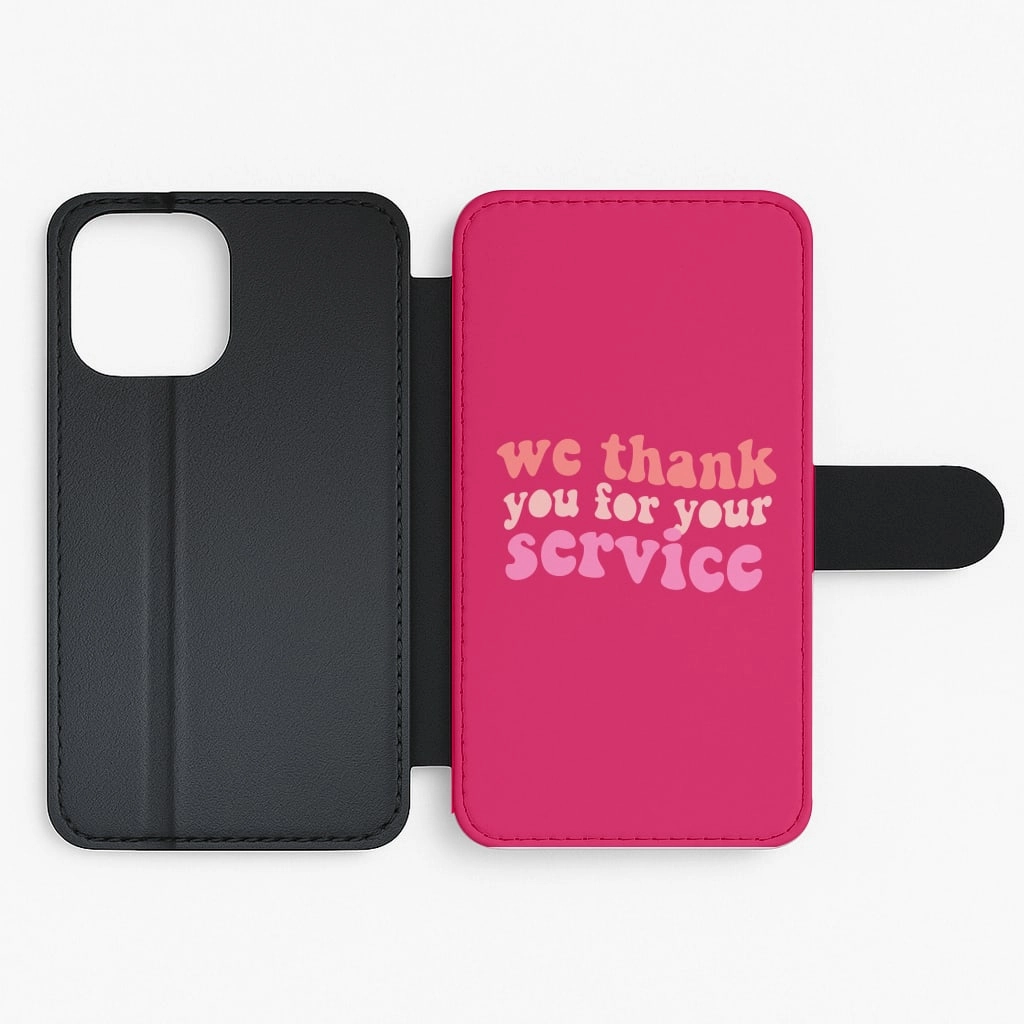 Rugged Grip We Thank You For Your Service - Heart TV Flip / Wallet Phone Case