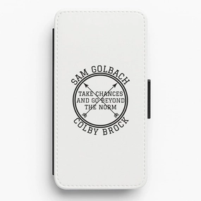 Vivid Gradient S & C Flip Wallet Phone Case