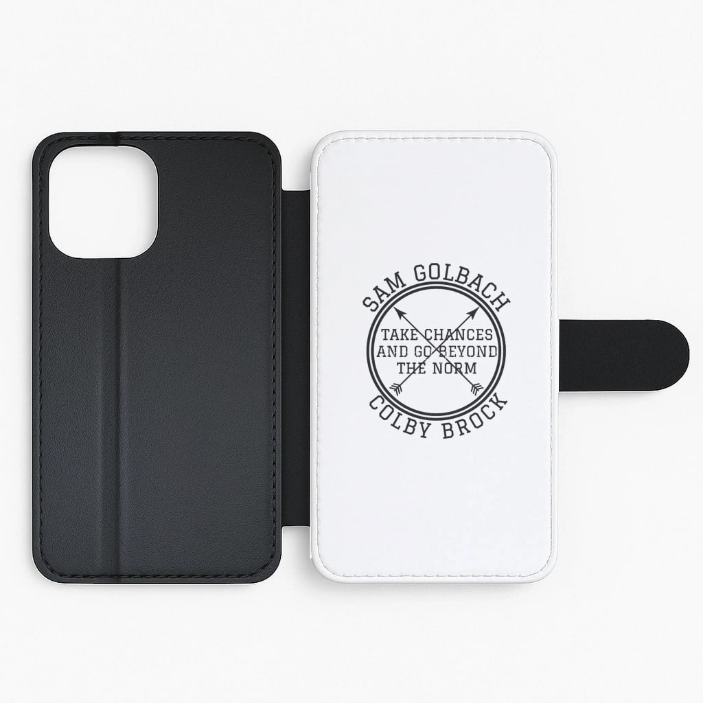 S & C Flip Wallet Phone Case Minimal Texture Durable Coating