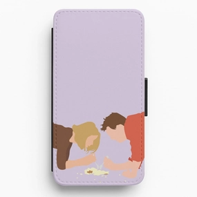 professional accessory Slim Texture Eating Some Food Flip / Wallet Phone Case