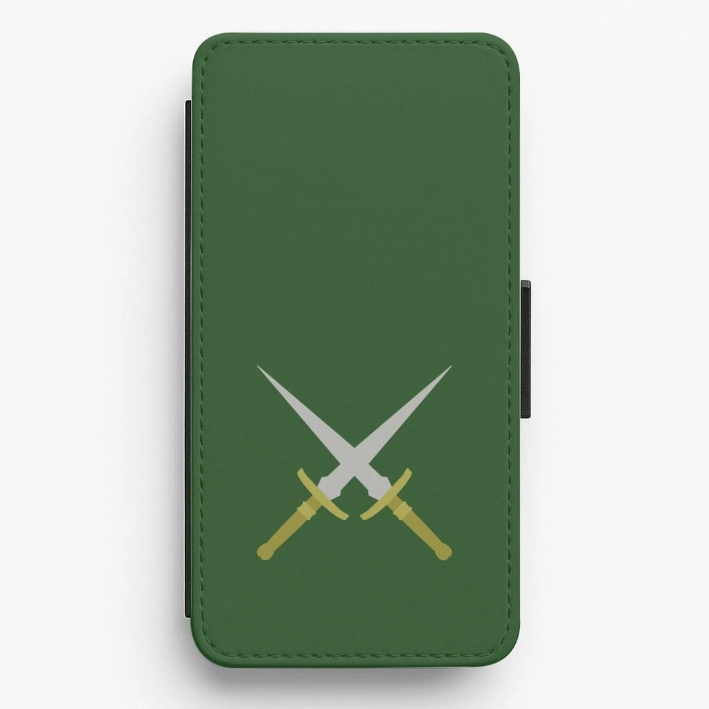 Double Daggers Flip / Wallet Phone Case Comfort Pattern Texture