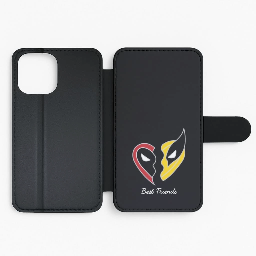 Superhero Best Friends Locket Flip / Wallet Phone Case Custom Fit