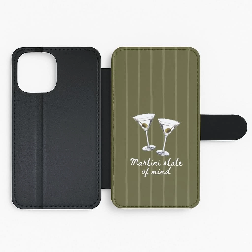 Smooth Form Luxury Look Martini State Of Mind Flip / Wallet Phone Case