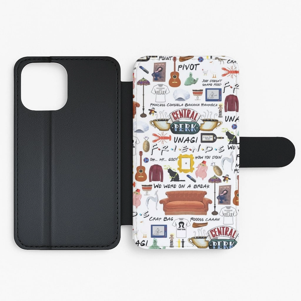 Flexible Pattern Texture Friends Collage Flip / Wallet Phone Case