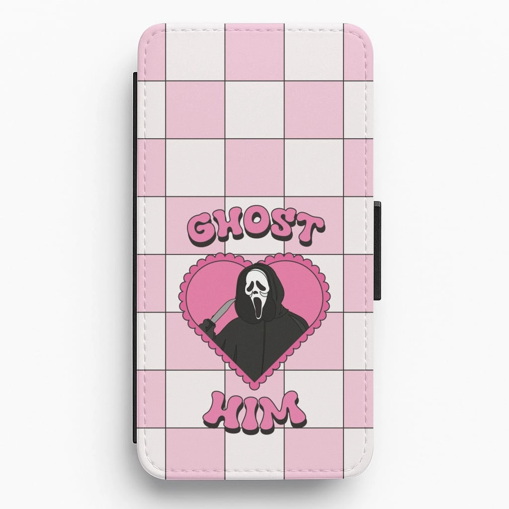 Rugged Design Style Ghost Him Flip / Wallet Phone Case