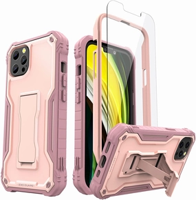 ExoGuard for iPhone 13 Series Case, Rubber Shockproof Full Body Cover Case with Tempered Glass Screen Protector Built-in Kickstand for iPhone 13/iPhone 13 Mini/iPhone 13 Pro/iPhone 13 Pro Max Printed Artwork Fashion Statement