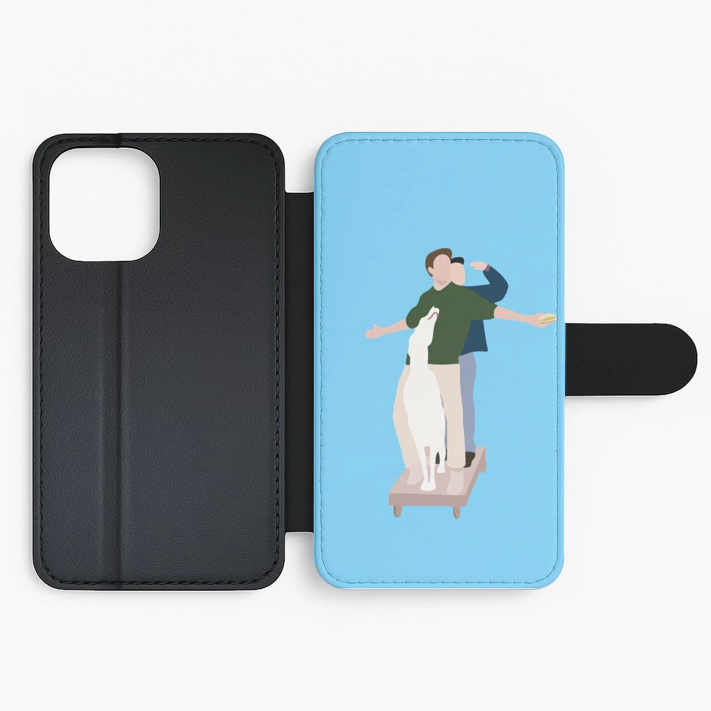 Clear View Comfort Accessory Two Men And A Dog Flip / Wallet Phone Case