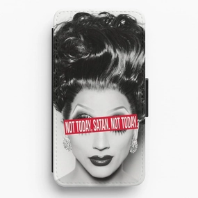 Stylish Detailing Not Today, Satan. Not Today - Drag Queen's Drag Race Flip Wallet Phone Case