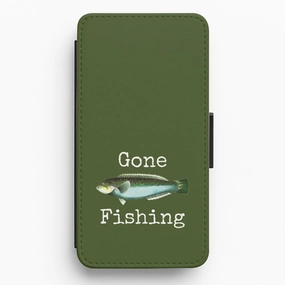Gone Fishing  Flip / Wallet Phone Case Drop Defense