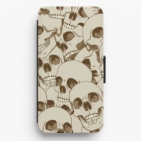 Skull Pattern - Halloween Flip / Wallet Phone Case Scratch Barrier