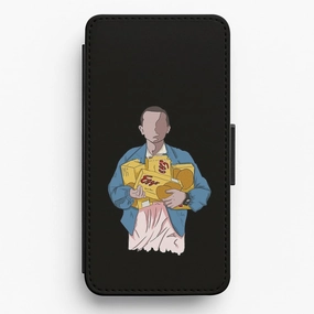 Dust proof Luxury Pattern Eleven Faceless Cartoon Flip / Wallet Phone Case