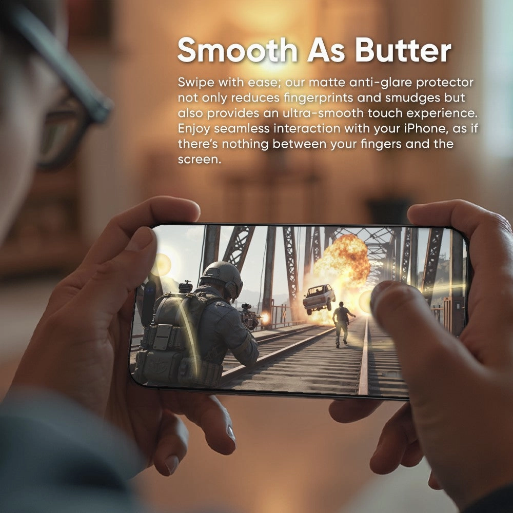 NanoArmour ONETIME MAX Matte Anti Glare PolarSpectra Case-Friendly  iPhone 17 Series Teenager Device Shield