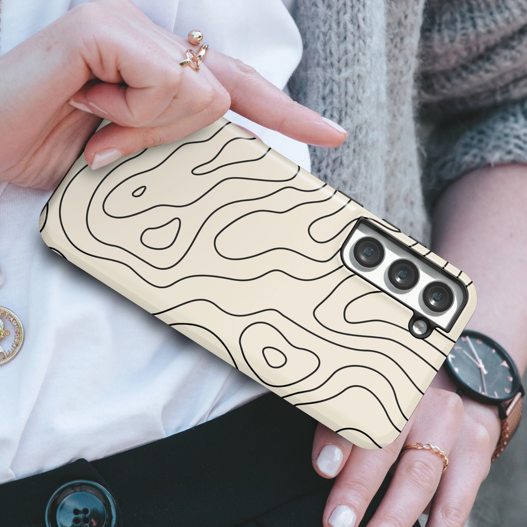 Rugged Look Raised Edges Abstract Timber