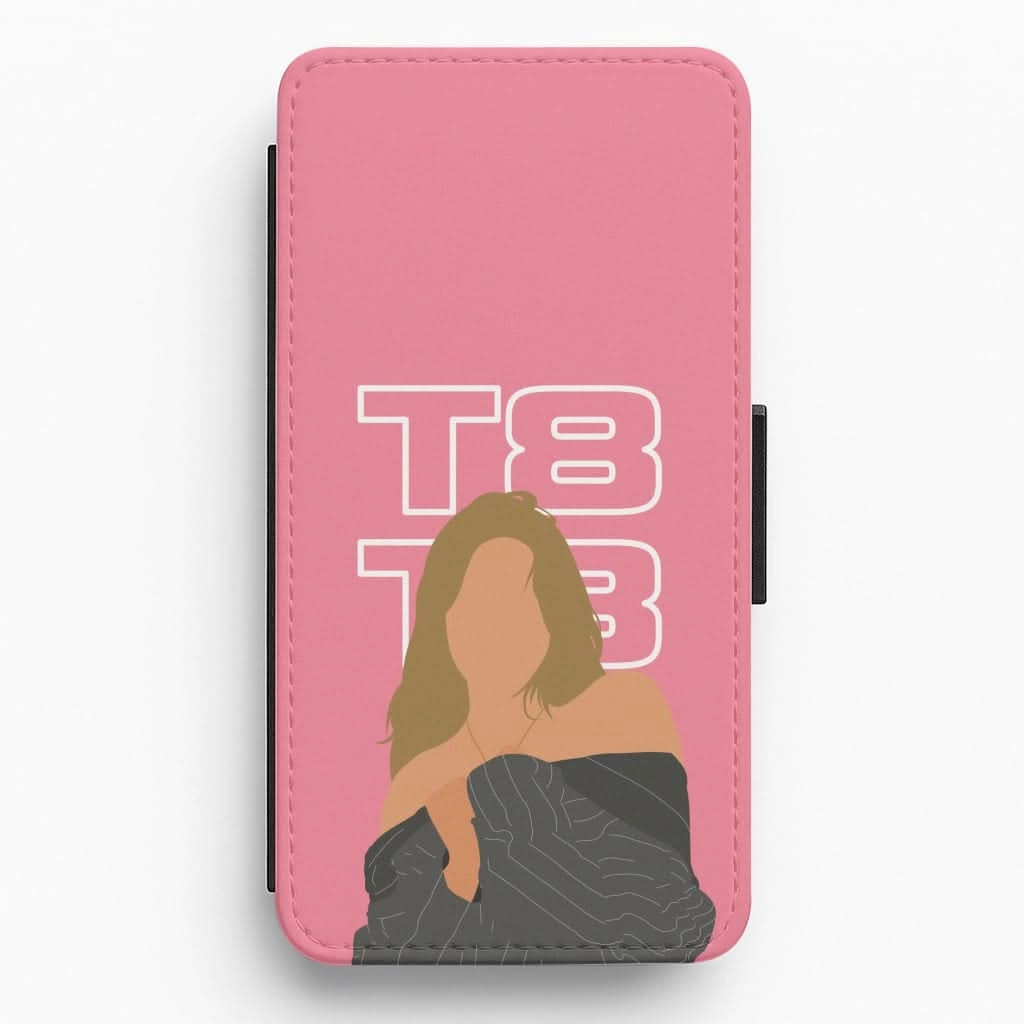 T8 Pink  Flip / Wallet Phone Case Color Pattern