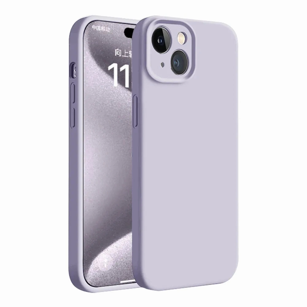 iPhone 15 Plus Silicone Case Comfort Texture Finish Edge Shield