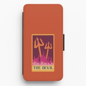 The Devil - Tarot Cards Flip / Wallet Phone Case Light Edge Modern Finish