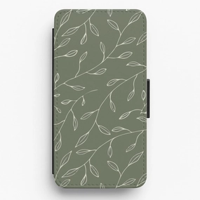 Thin Leaves - Foliage Flip / Wallet Phone Case Vivid Gradient