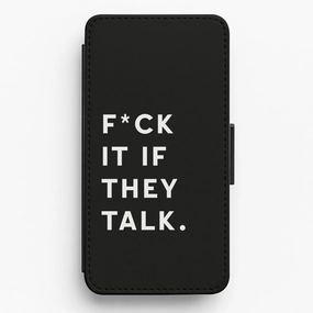 If They Talk Flip / Wallet Phone Case Rugged Grip Raised Bezels