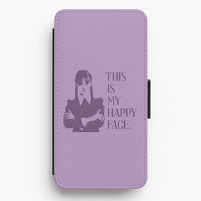 This Is My Happy Face Flip / Wallet Phone Case Light Structure