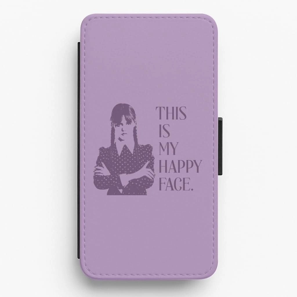 This Is My Happy Face Flip / Wallet Phone Case Light Structure