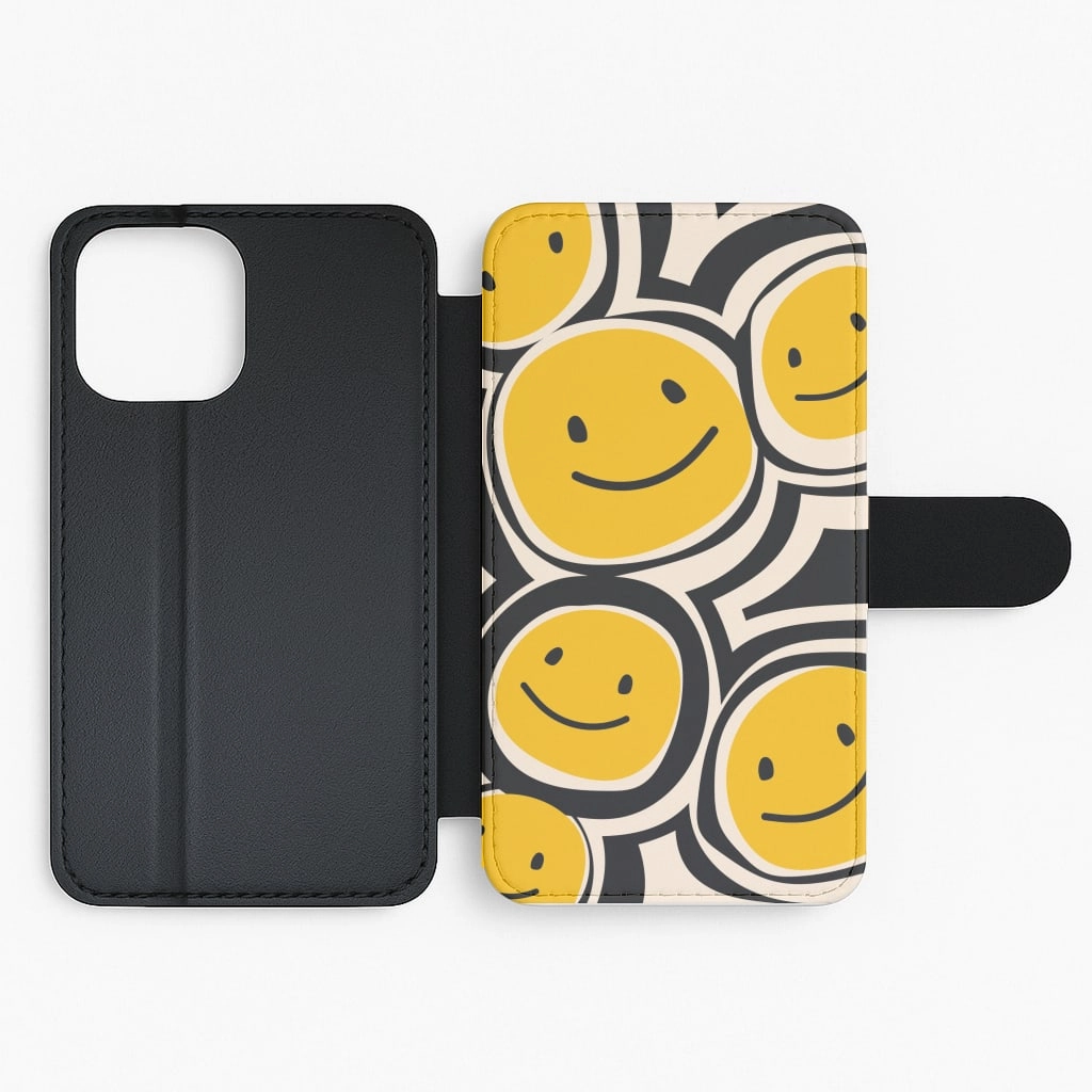 Rugged Surface Build Sleek Guard Smiley - Skate Aesthetic  Flip / Wallet Phone Case