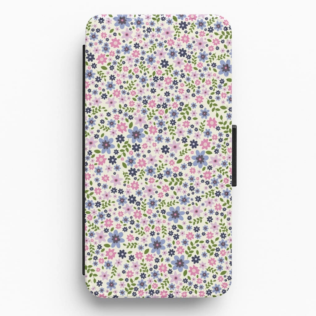 Subtle design Classic Style Floral Pattern - Floral Flip / Wallet Phone Case