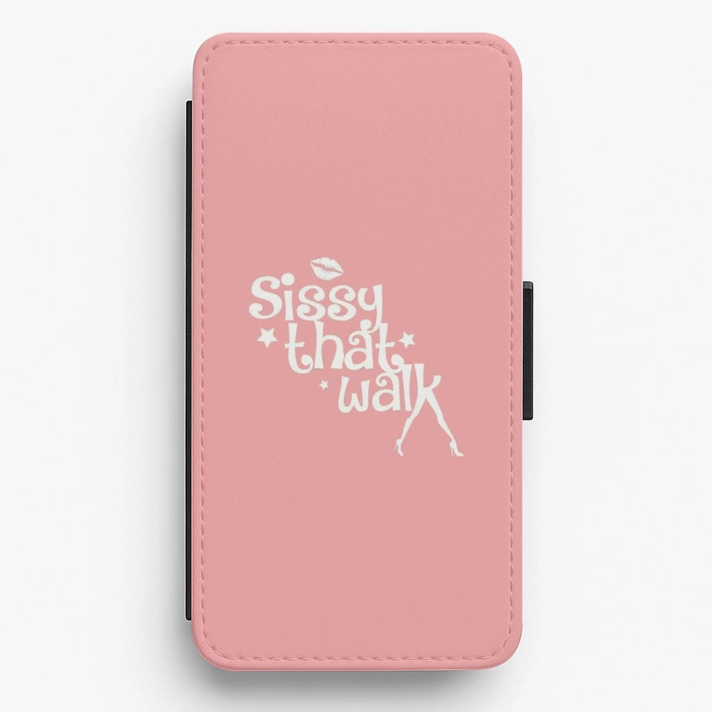 Protective Design Layer Pink Sissy That Walk Stilettos - RuPaul's Drag Race Flip Wallet Phone Case