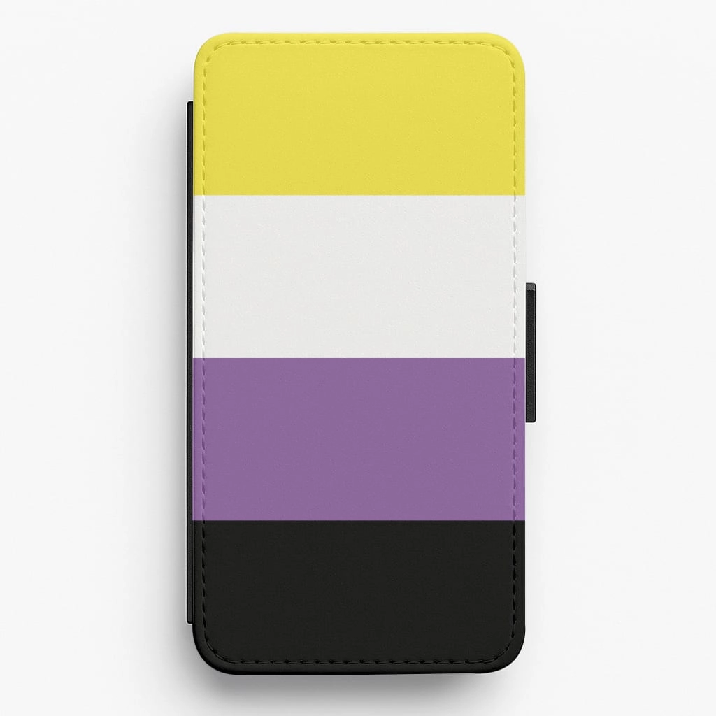 Non-Binary Flag - Pride Flip / Wallet Phone Case Affordable option
