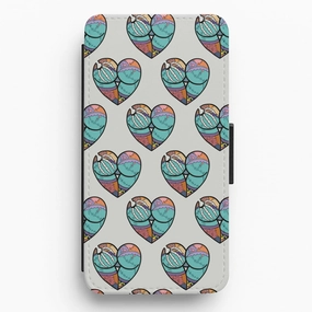 Soft Frame Sally And Jack Heart Pattern - TNBC Flip / Wallet Phone Case