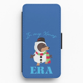 3D Effect Classic Grip It's My Xmas Era Dog Flip / Wallet Phone Case