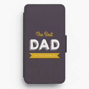Best Dad In The World Flip / Wallet Phone Case Hybrid Protection