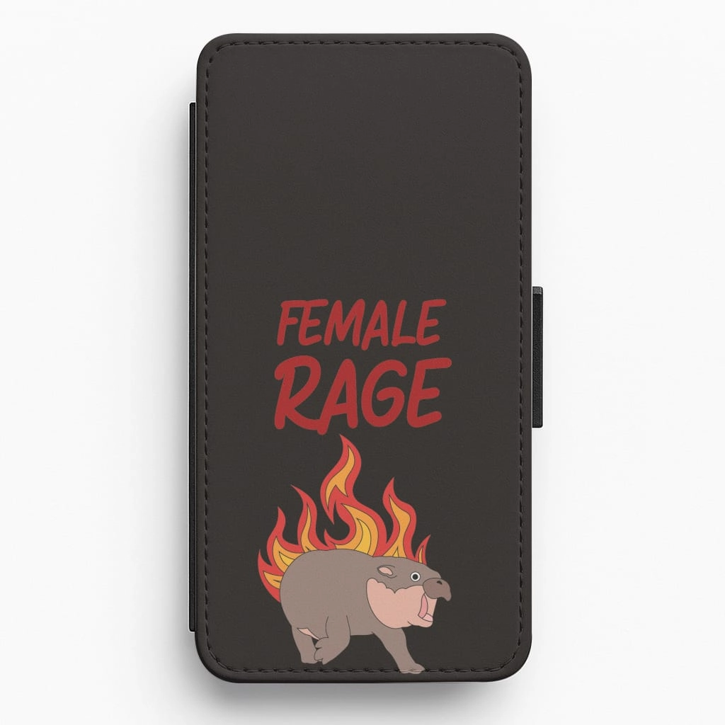 Modern Grip Design Soft Shape Female Rage Flip / Wallet Phone Case