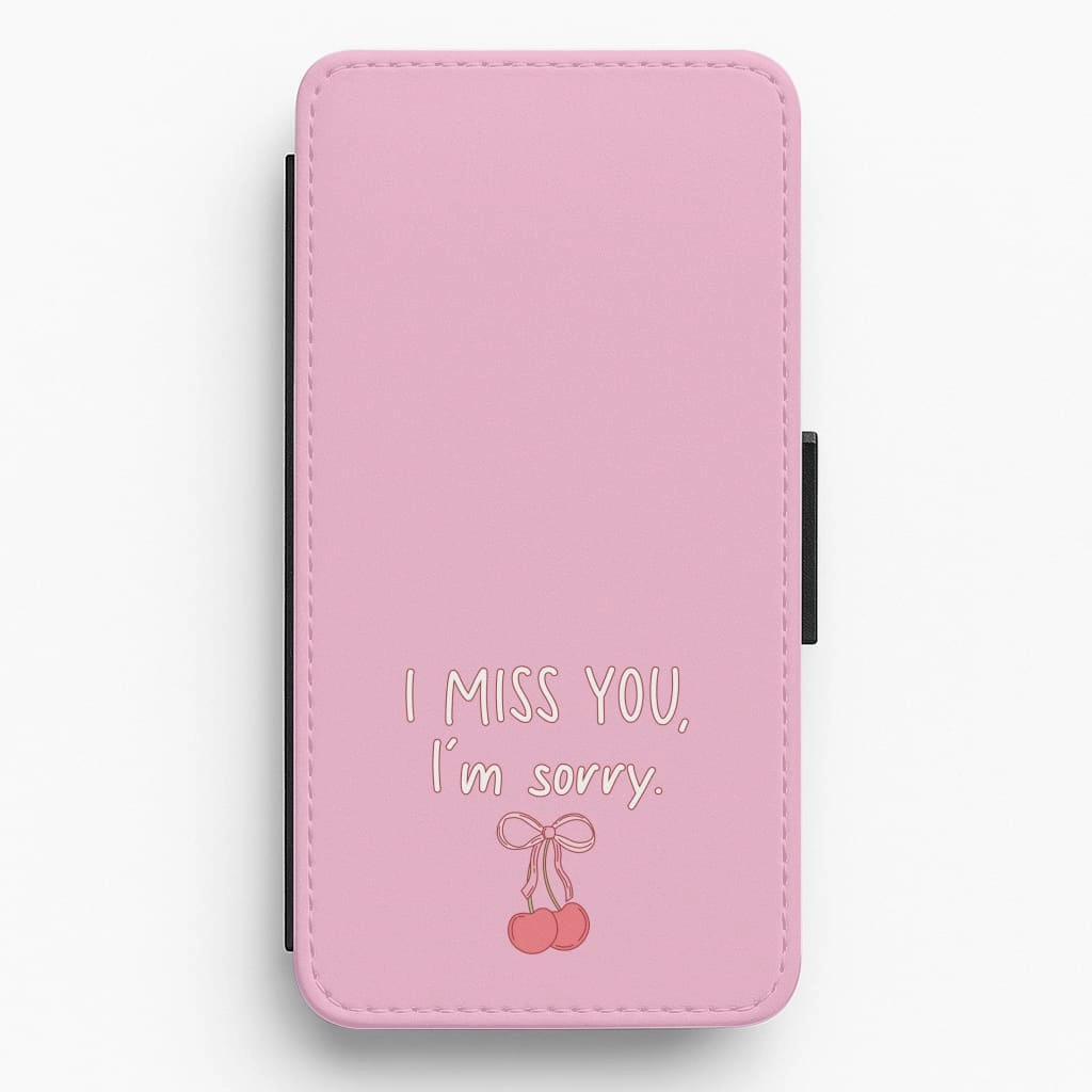 Recyclable Material Vivid Detail Texture I Miss You , I'm Sorry - Abrams Flip / Wallet Phone Case